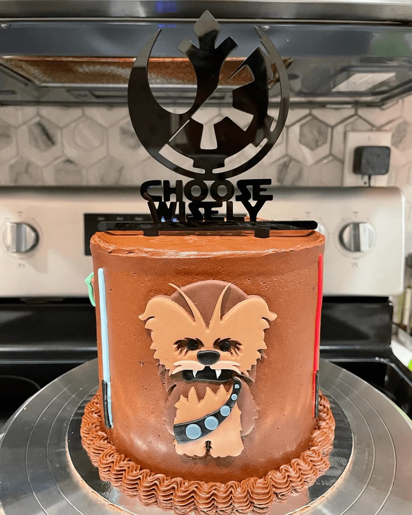 Star Wars Chewbacca themed birthday cake