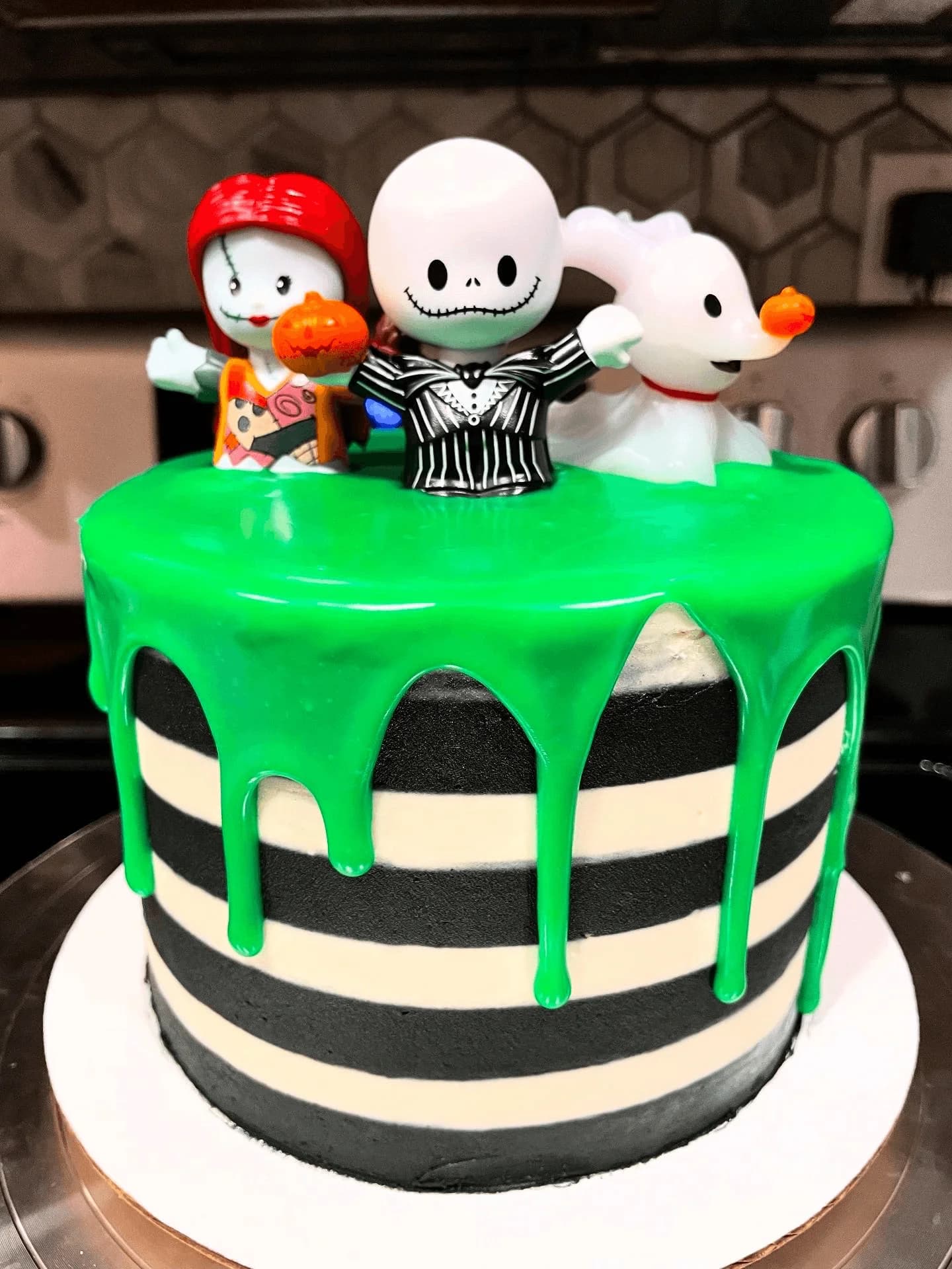 Nightmare Before Christmas Halloween cake with Jack Skellington